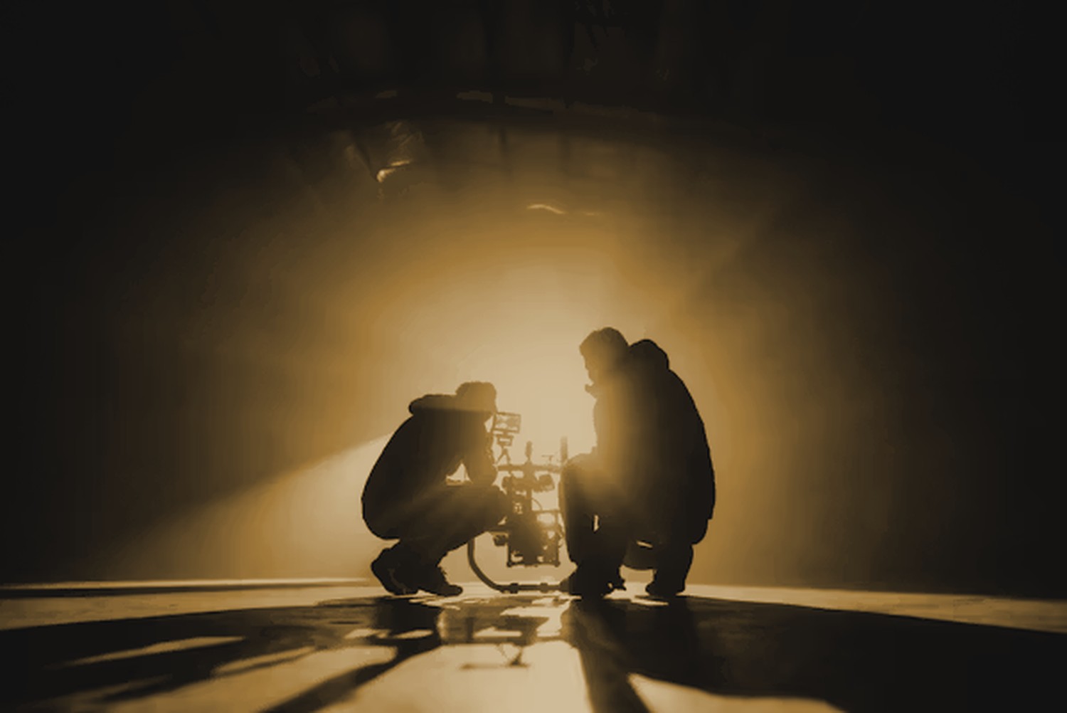 On set with Lantern Pictures — crew around a camera rig
