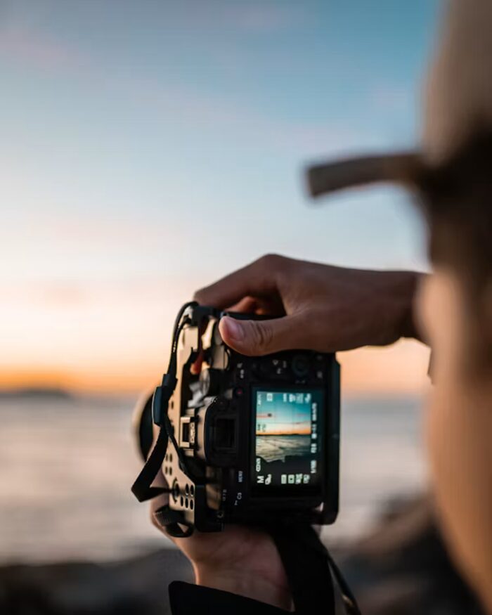 A golden-hour shoot on location