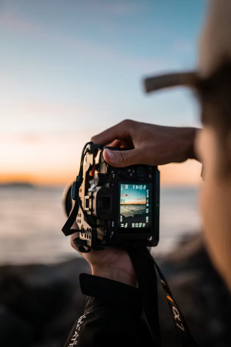 Golden-hour shoot on location
