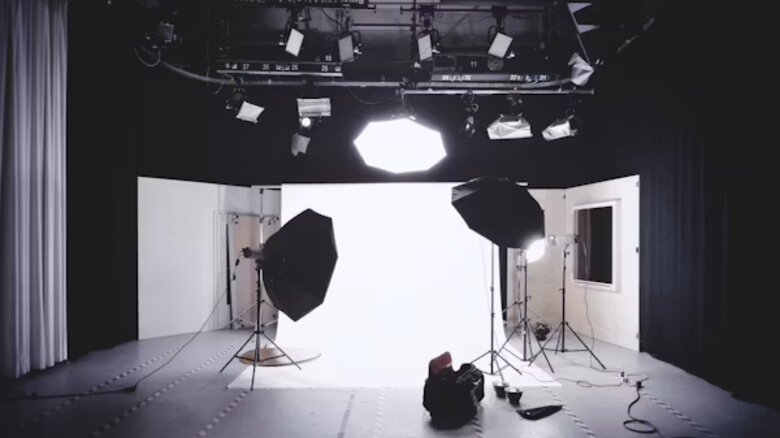 The Northlight studio, lit