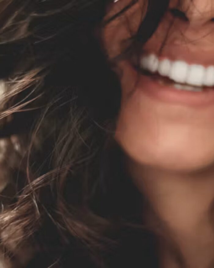 A patient, relaxed and smiling